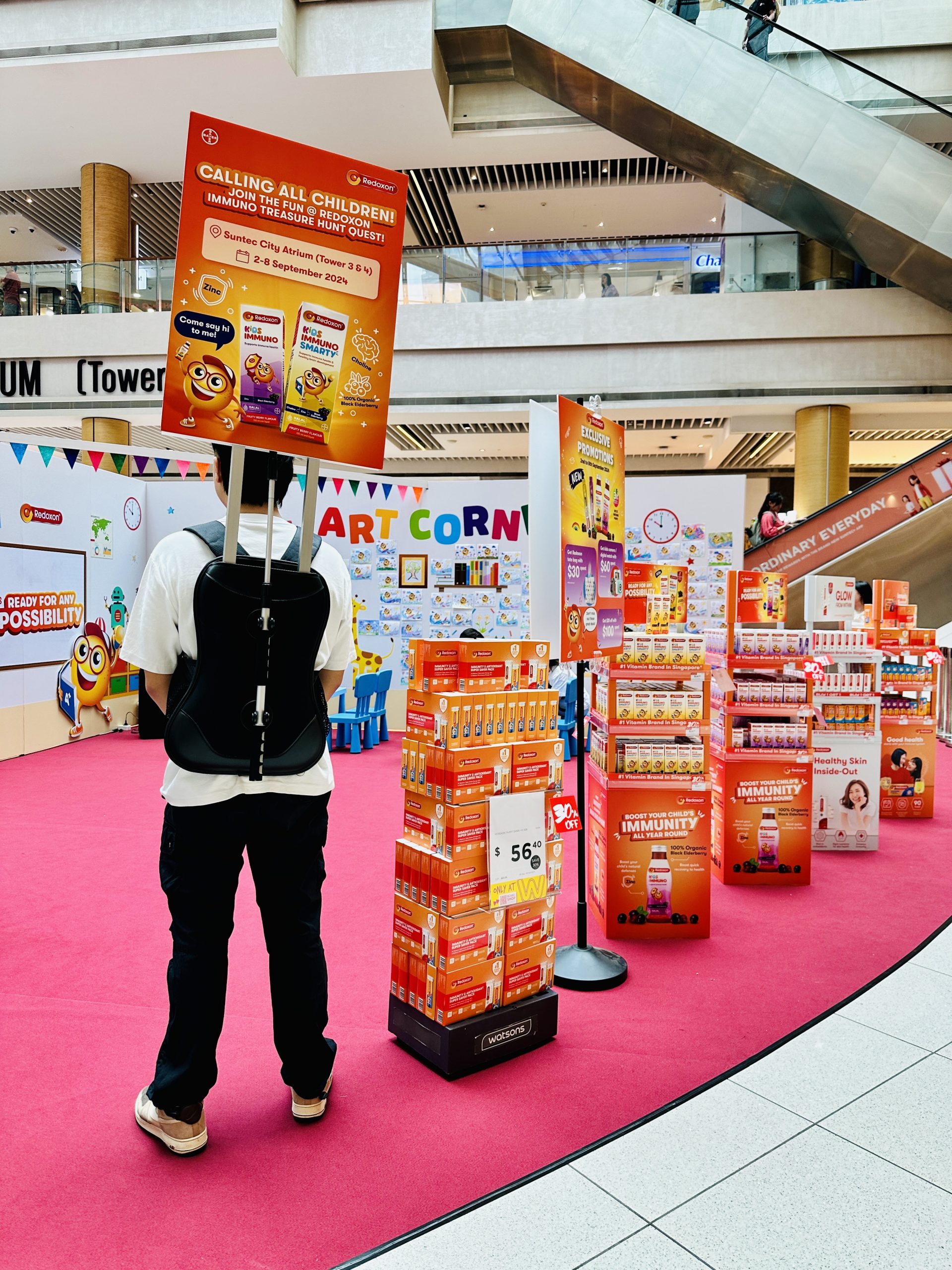 Our roving event crew inviting parents and their kids to the launch event