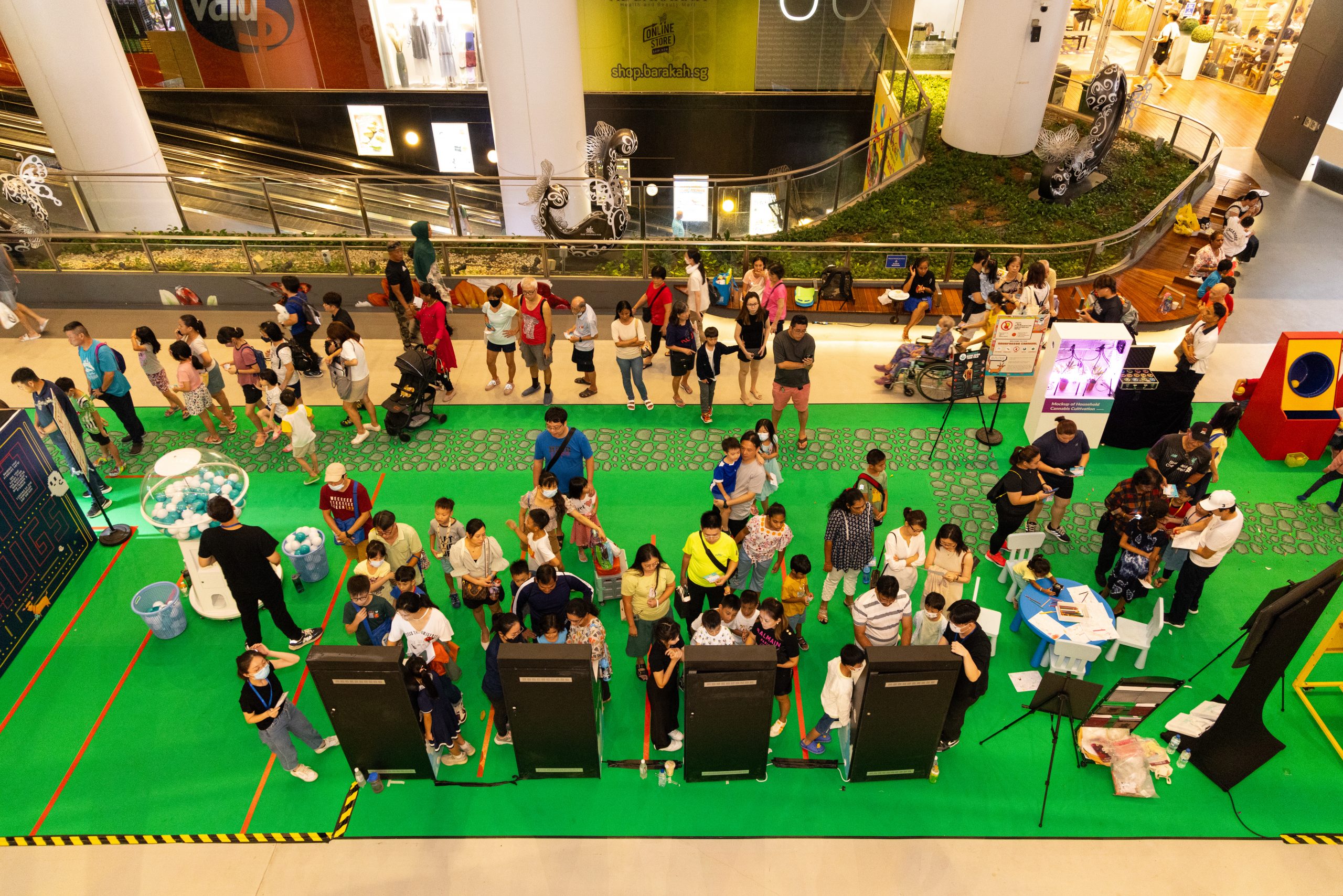 The two crowd favourites were the video game arcade machines (foreground) and photo booth (left)